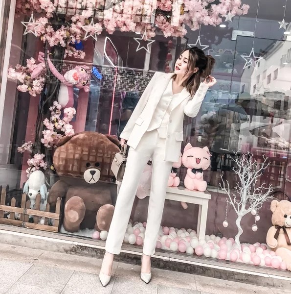 品牌名媛气质西服套装女装,时尚气质名媛高级感休闲西服套装