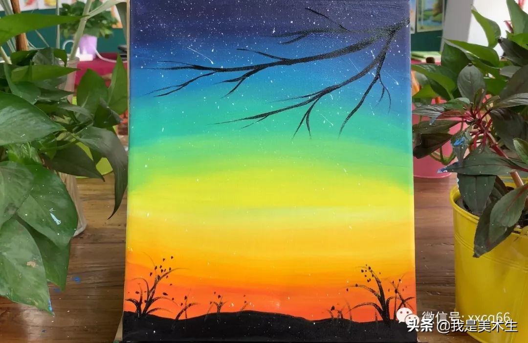 怎么画荡秋千视频儿童,油画天空简单画法