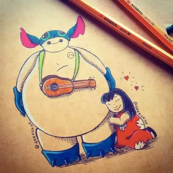 这些二次元，居然都和大白拥抱了