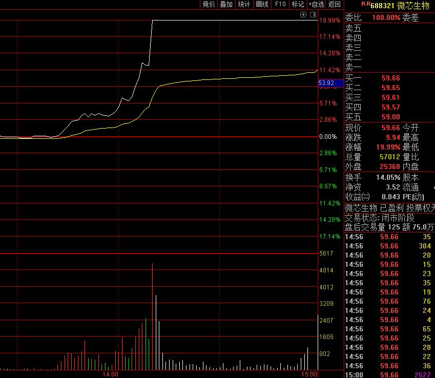微芯生物首日可涨多高,科创板明日消息