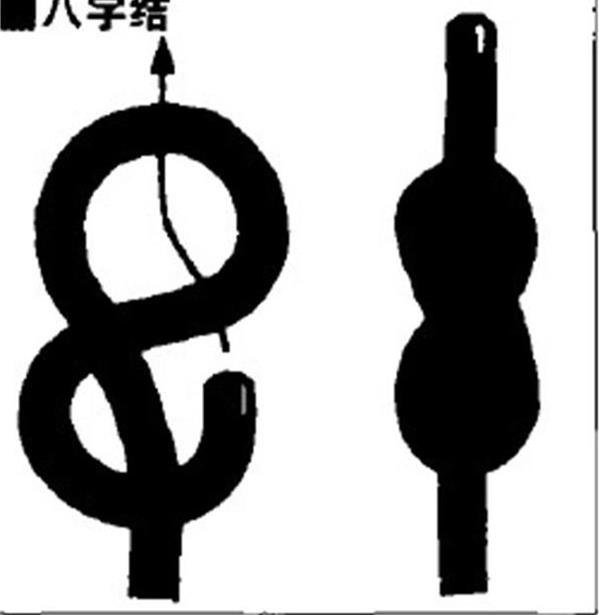 户外绳结的打结方法,户外8字环下降器绳结打法
