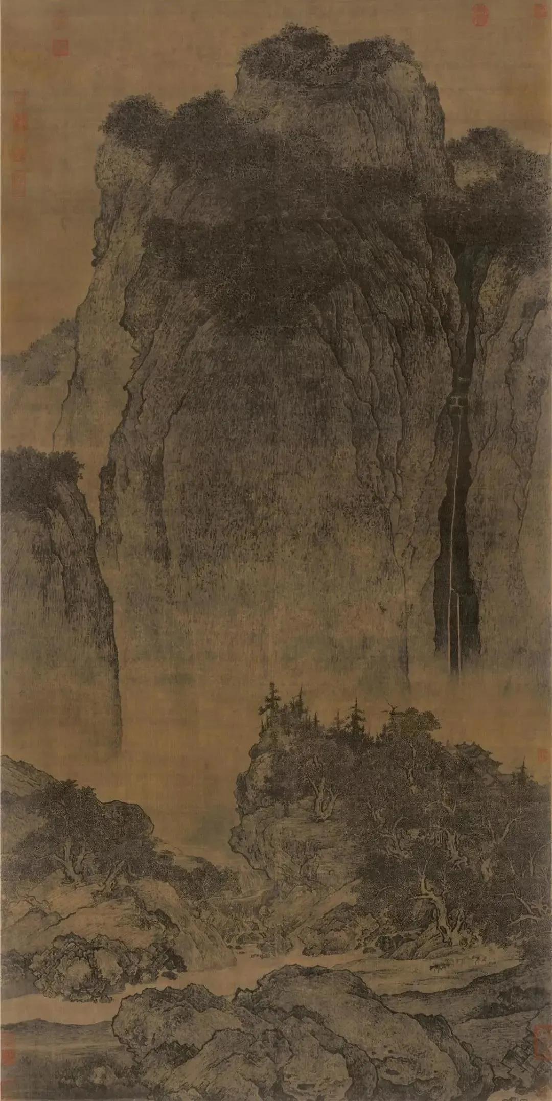 范宽溪山行旅画欣赏,范宽山水画溪山行旅图