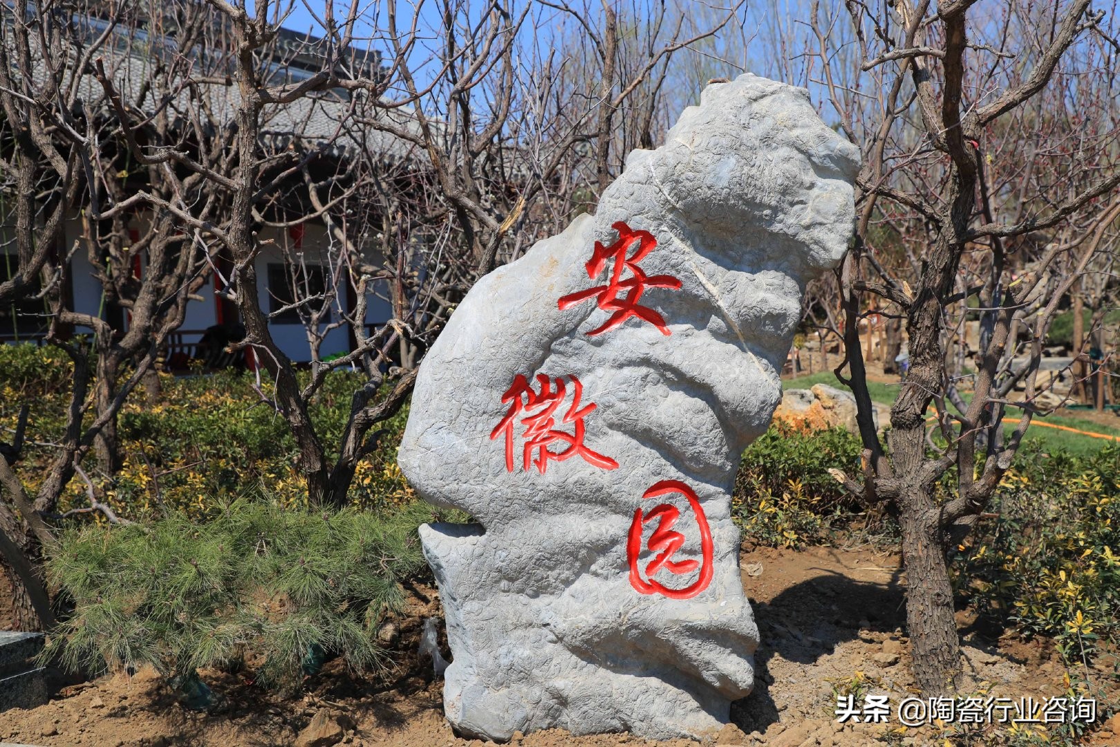 画世园会墙绘图,世园会陶瓷花墙