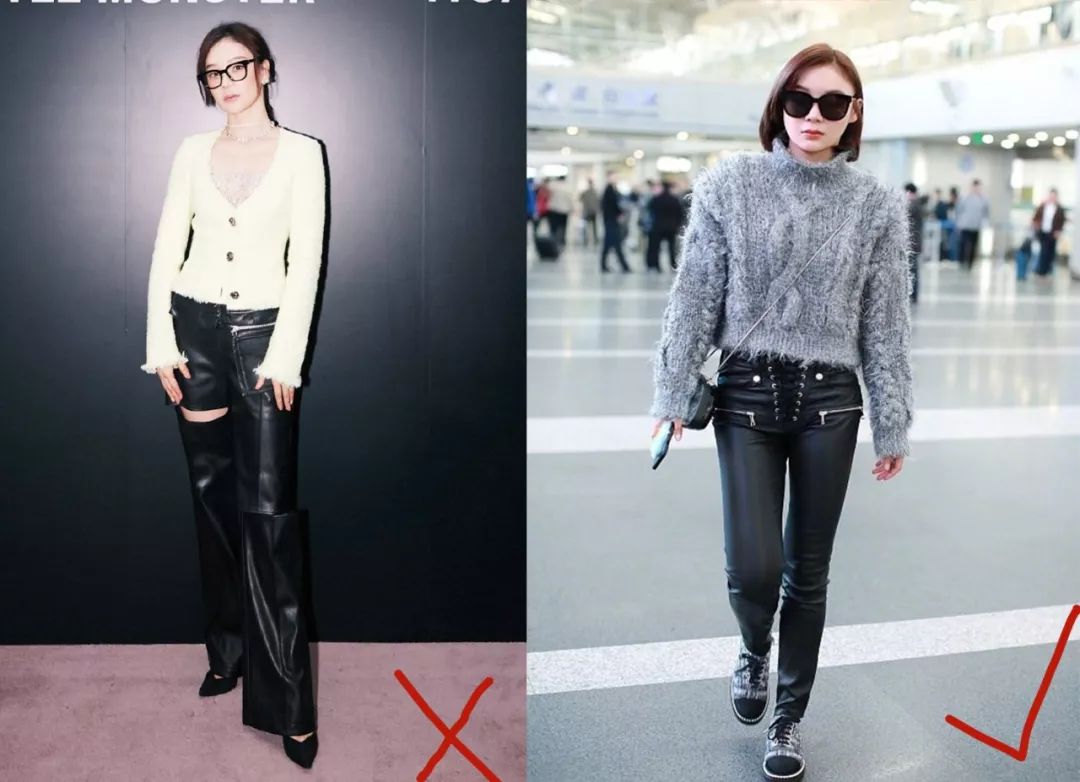 非主流绿皮裤,黑色短皮裤怎么搭配好看