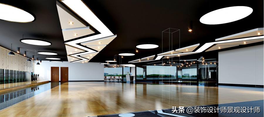 公司健身房设计效果图,书房健身房二合一设计效果图