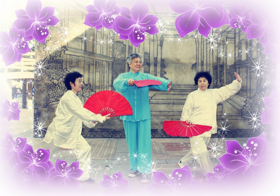 美丽的人定湖公园，坚持锻炼的人们