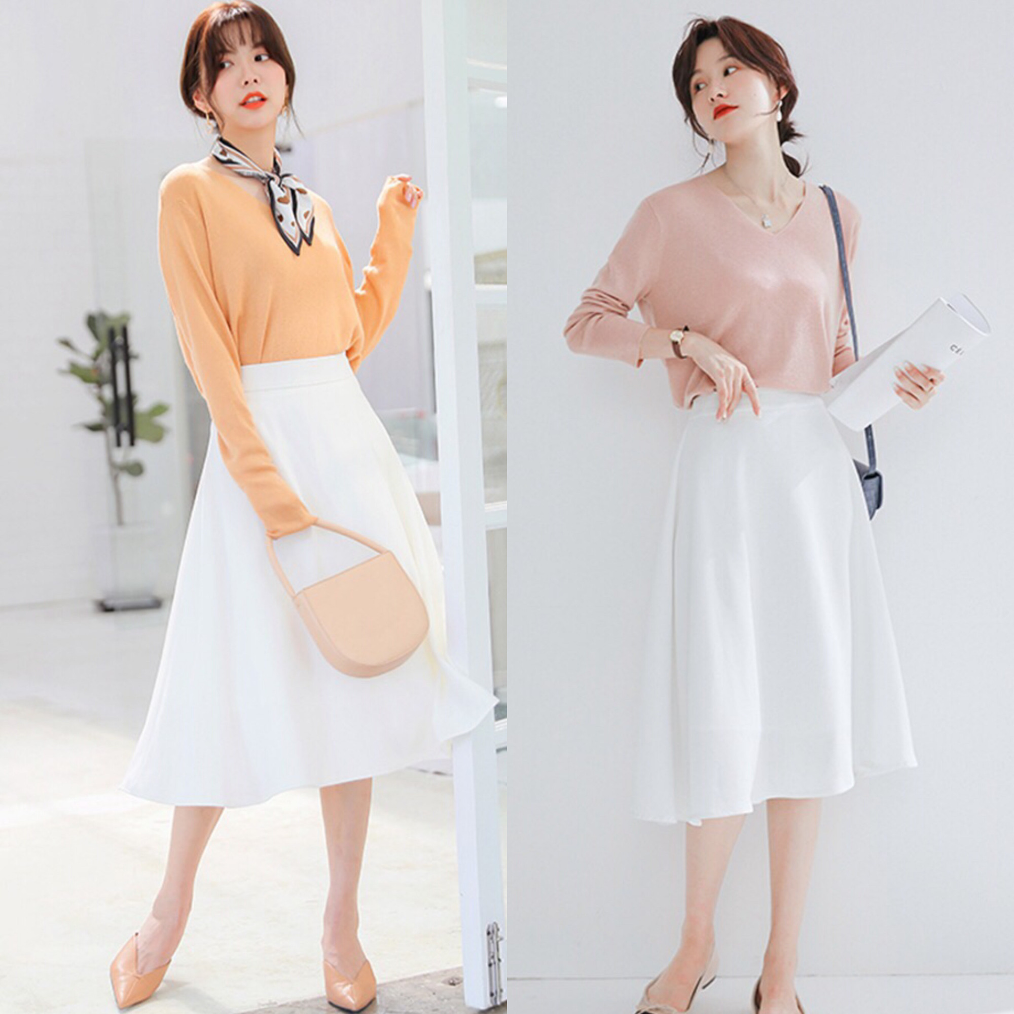 什么样的白色半身裙显瘦,今年流行的半身裙这样穿