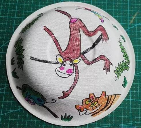 玉米叶手工粘贴画图幼儿园手工,老虎手工灯笼幼儿园手工制作