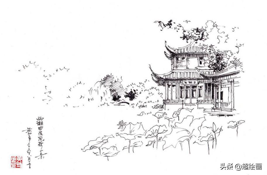 十大顶级钢笔画速写,钢笔速写100幅图片