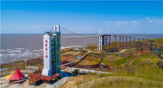 亚洲第一长玻璃栈桥,盖州海石天街玻璃栈桥