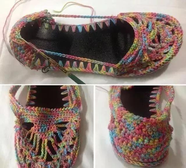 夏天钩的凉鞋,钩一款金鱼休闲凉鞋