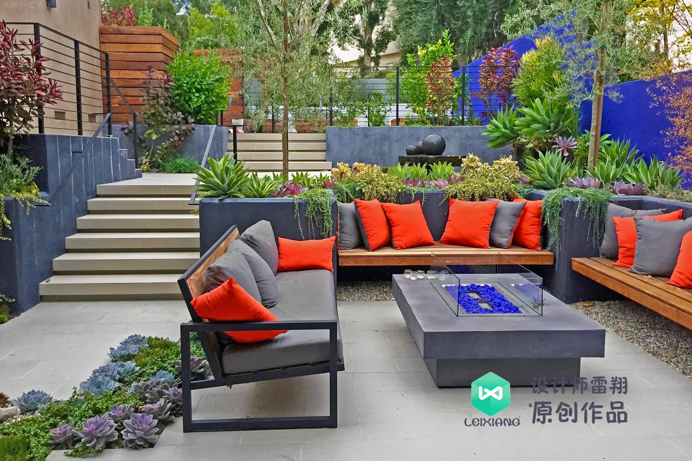 庭院防腐木颜色搭配效果图,庭院怎么铺装防腐木