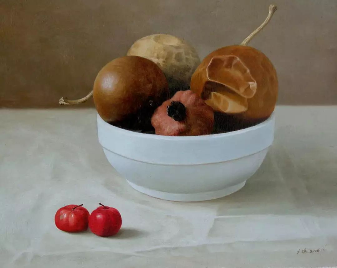 冷军画桃子图片大全,冷军画桃子放大5倍