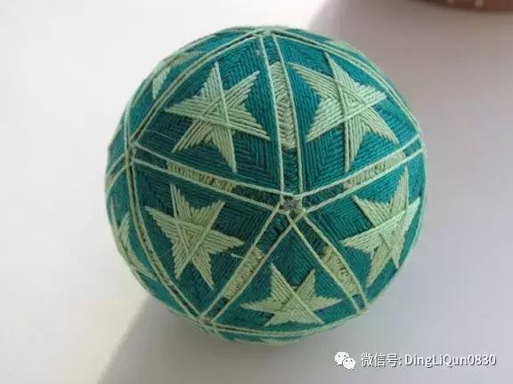 球刺绣教程,手鞠球刺绣