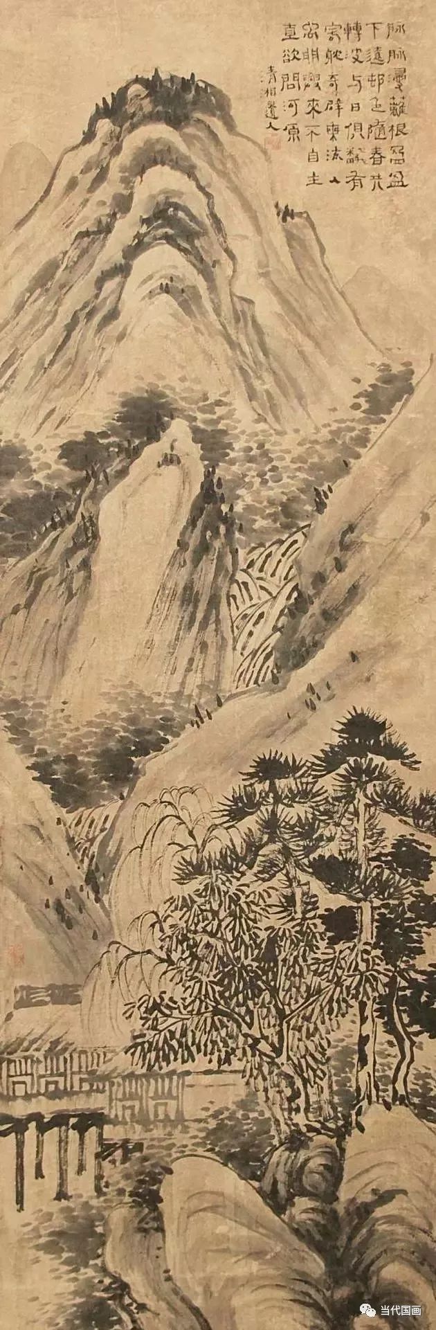 石涛山水画精品作品,石涛山水画高清大图临本