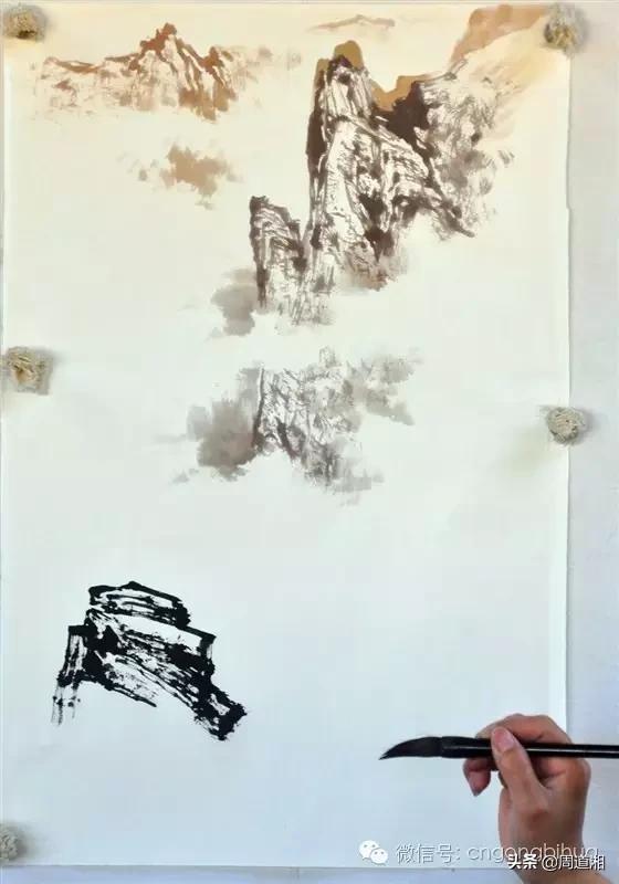 曾刚画山水画上色讲解,如何画山水画教学视频