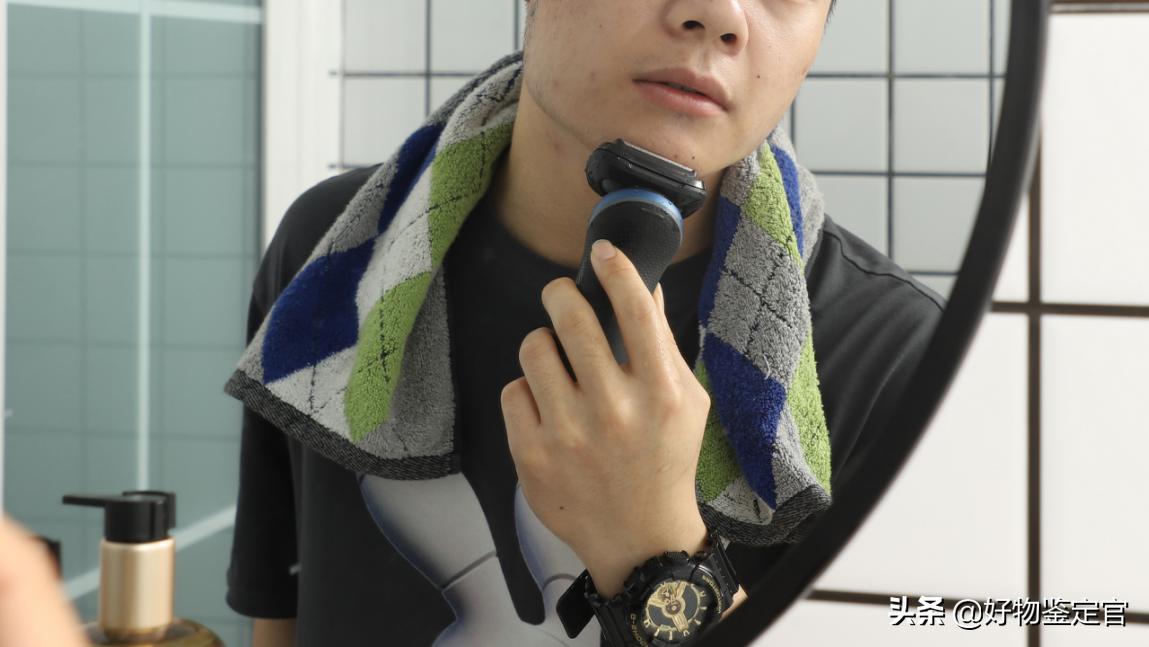 博朗剃须刀剃须效果个人分享,博朗剃须刀9系剃须前后对比