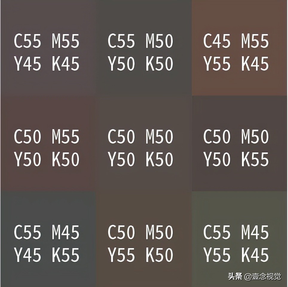 印刷防坑指南一览表,标准四色印刷配色手册怎么看懂