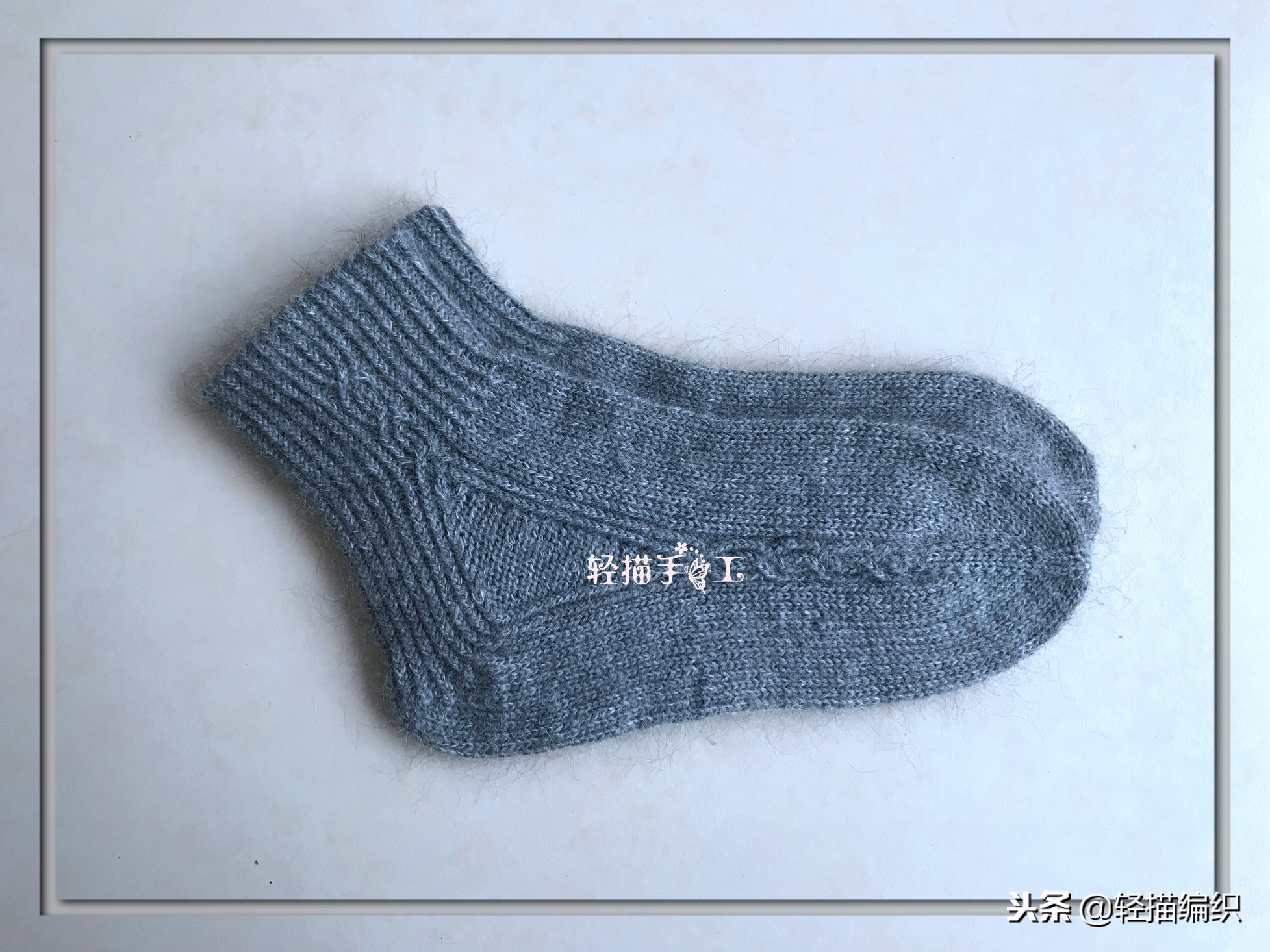 从脚尖开始往下织的毛线袜,手编毛线袜从脚尖开始编织