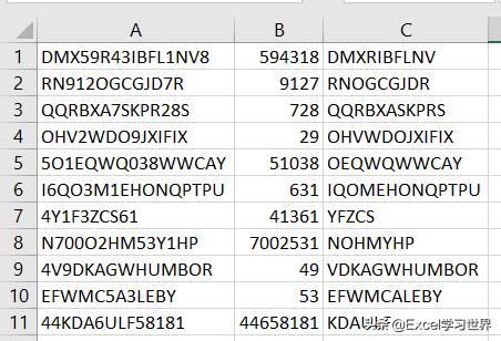 wps中excel拆分1个单元格为两行,excel怎么拆分18个身份证单元格
