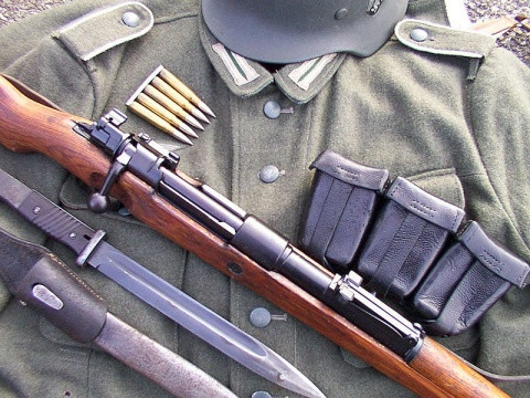 二战德国毛瑟98k步枪,德国经典步枪毛瑟98K步枪