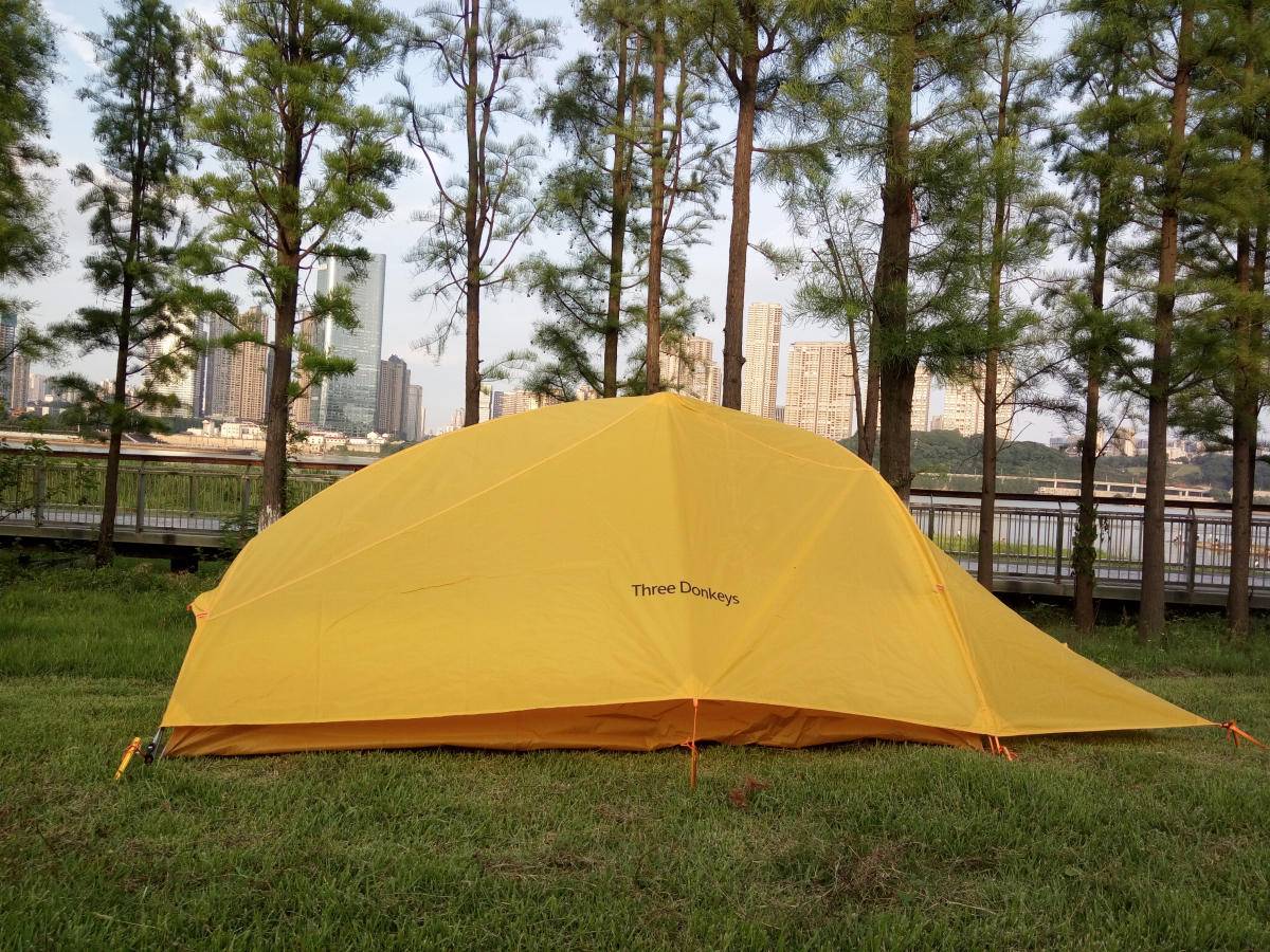 冬天户外露营帐篷简单便携,三只小驴户外帐篷防暴雨加厚