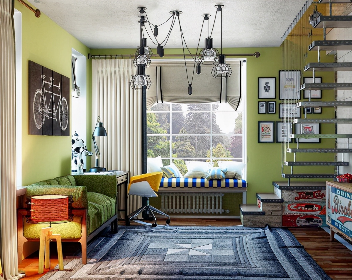 高中生青少年卧室装修效果图,男孩青少年卧室布置效果图大全