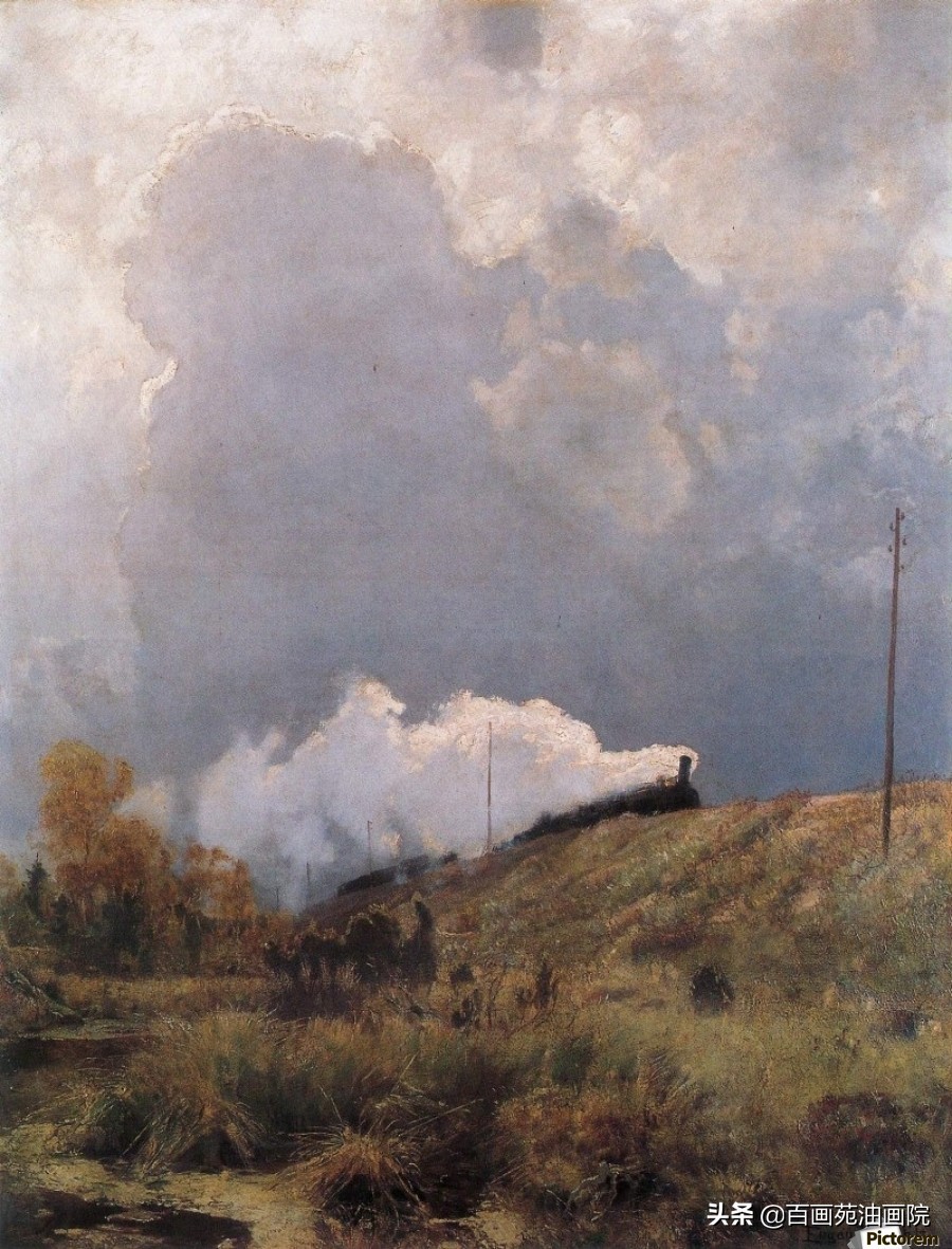 金字塔形构图油画,油画风景构图