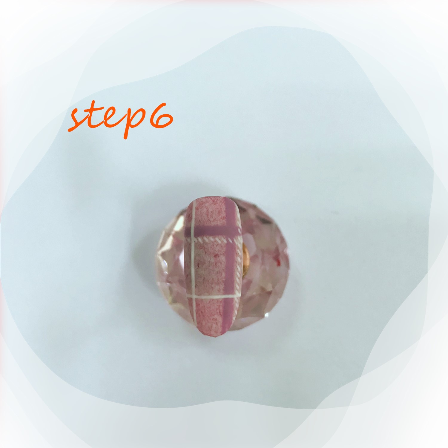 奶油皮纹法式格纹美甲教程,皮草胶美甲款式图案