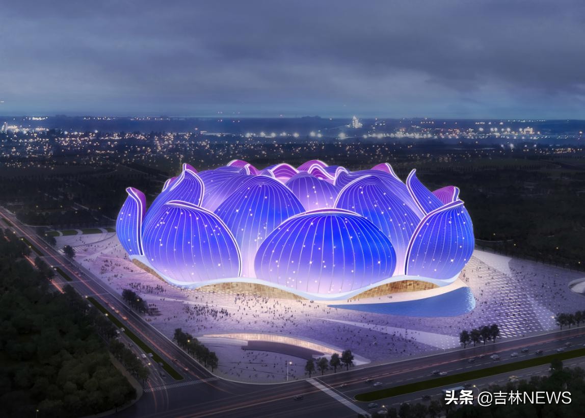 恒大荷花球场,荷花造型效果图大全