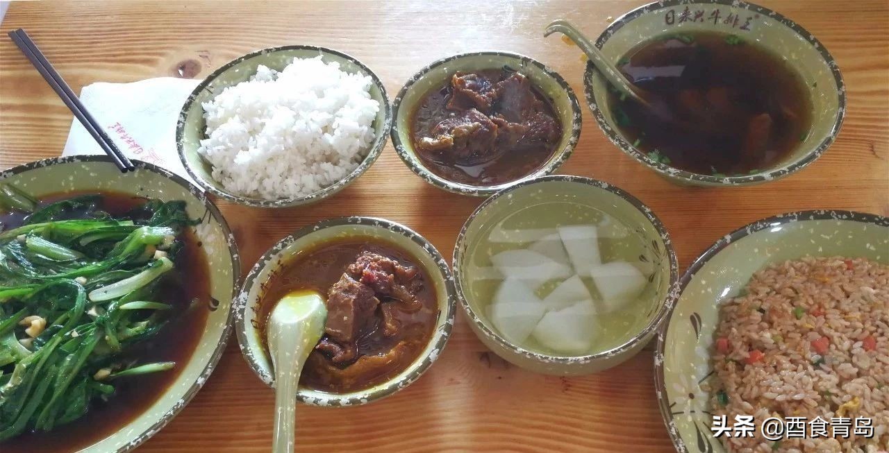 青岛老四方大排档,老四方路牛排