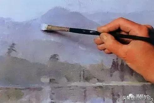 干货油画的入门技法,白羽平油画风景技法