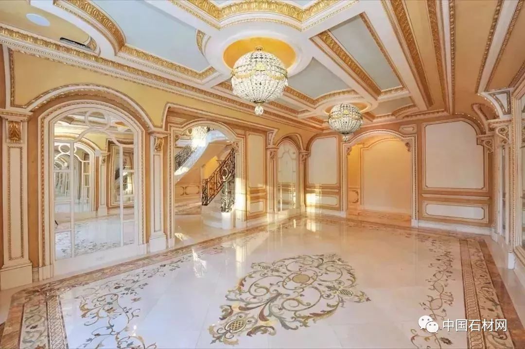 中式别墅石材水刀拼花图册,顶级石材水刀拼花