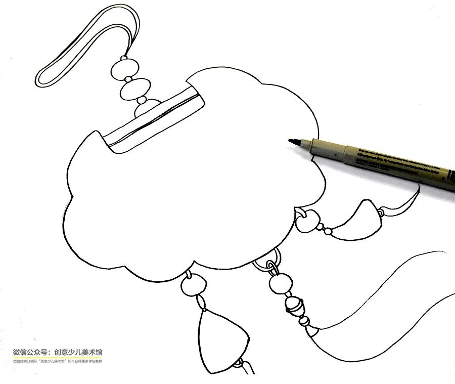 虎头锁儿童画,中国传统文化儿童画简单又漂亮