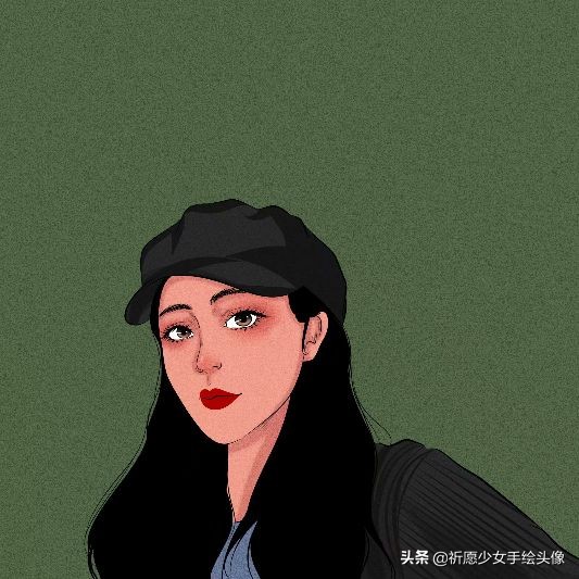 手绘头像帅女,撩人手绘头像女