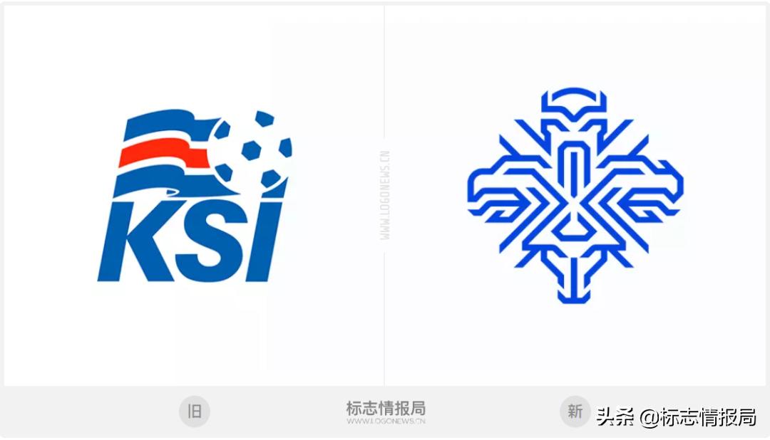 冰岛国足启用新LOGO,图形融合冰岛四大守护神
