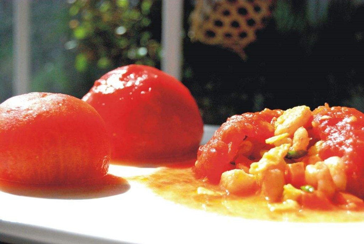 番茄时蔬虾仁,番茄酱虾仁搭配什么蔬菜