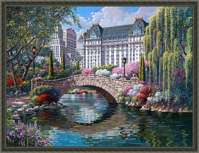 精美绝伦的世界顶级的风景油画,诗情画意的山水油画方形