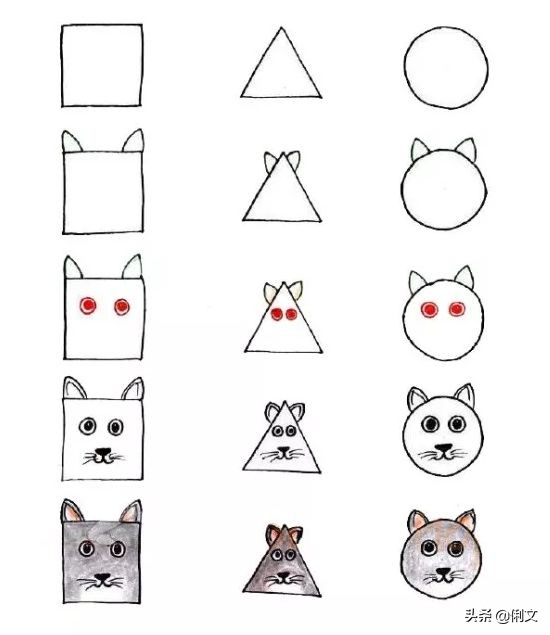 简笔画小动物100种可爱幼儿园,6-12岁儿童绘画简笔画小动物