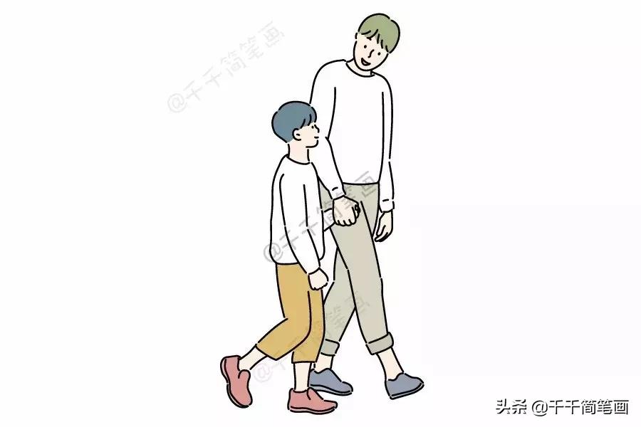 人物创意简笔画儿童,家长特色简笔画