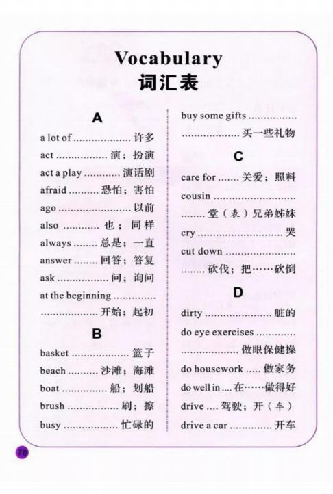 陕旅版英语六年级下册单词表图片,陕旅版英语六年级下册电子书免费