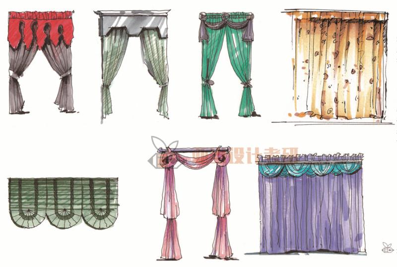 室内手绘单体沙发,沙发椅子手绘画法