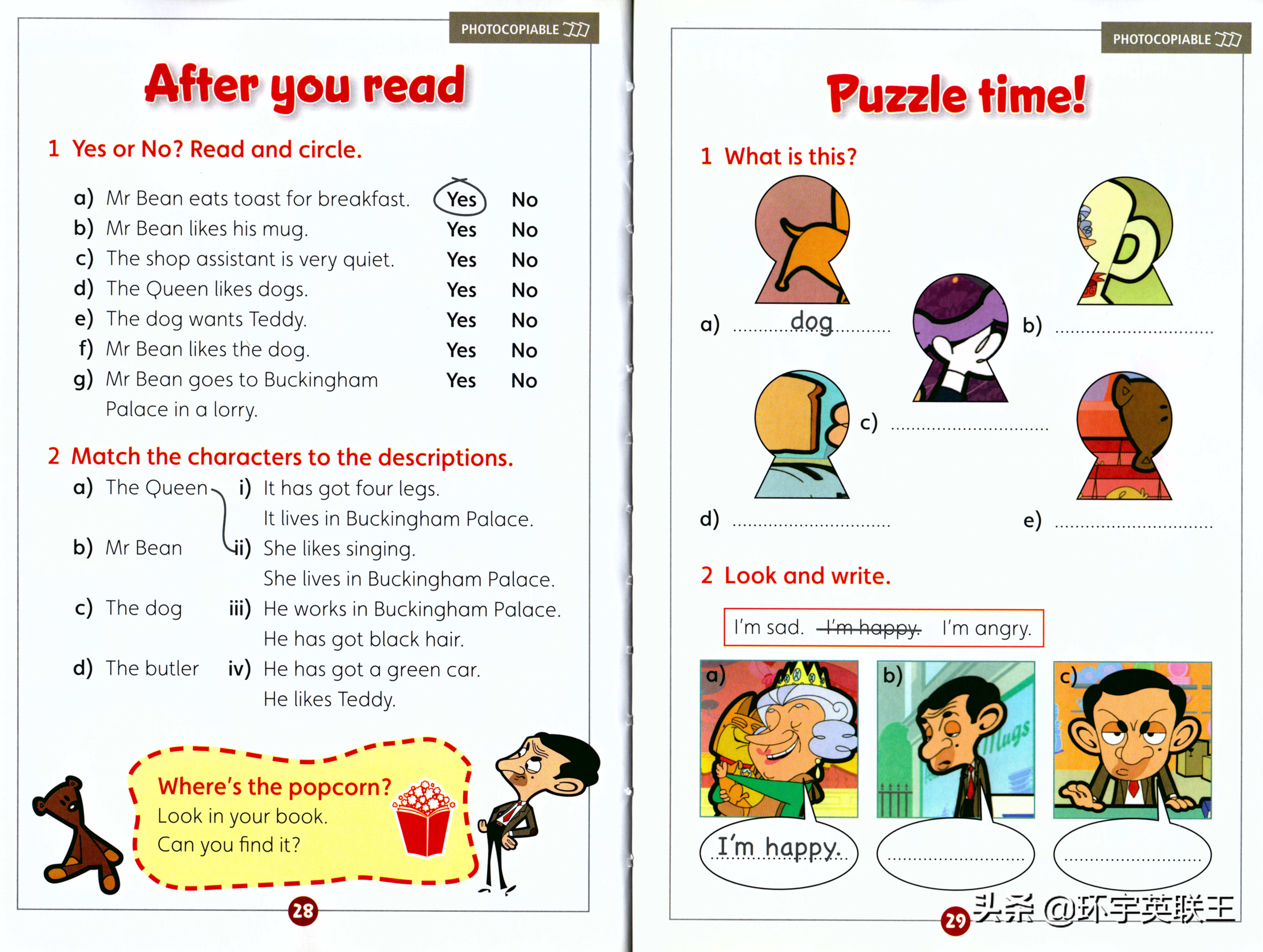 PopcornReaders学乐动画电影绘本1级MrBean:RoyalBean憨豆先生