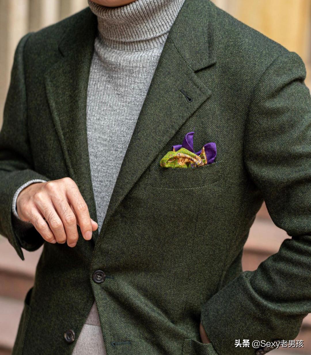 男士西装穿搭｜一件毛衫带来的温暖