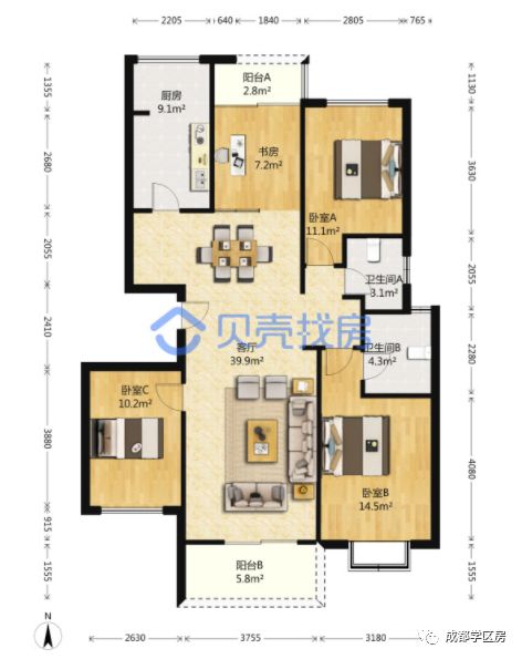 建设路附近学区房,热门双半径学区房