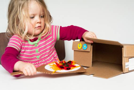 3-6岁儿童益智手工玩具鞋盒,幼儿园鞋盒里的动物世界手工作品