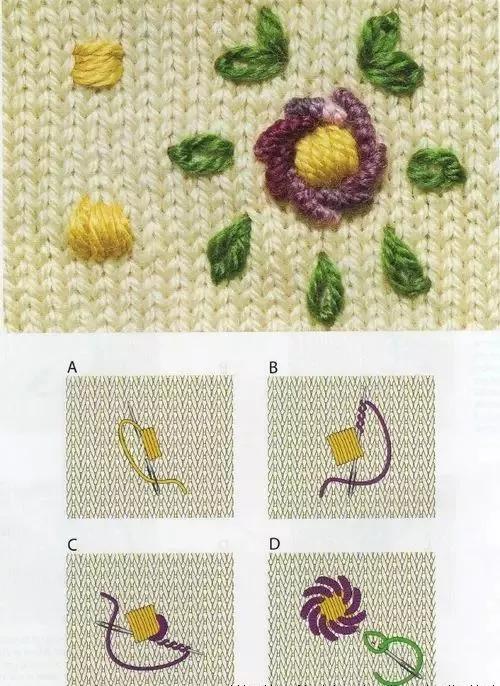 宝宝毛衣绣鱼图案,宝宝毛衣绣花朵图案