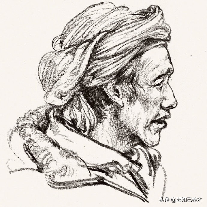 速写简单入门头部,速写头低不下去