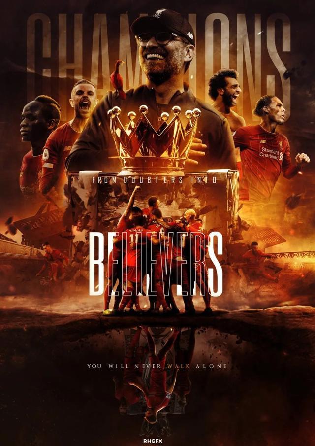 利物浦夺冠海报,利物浦英超夺冠壁纸