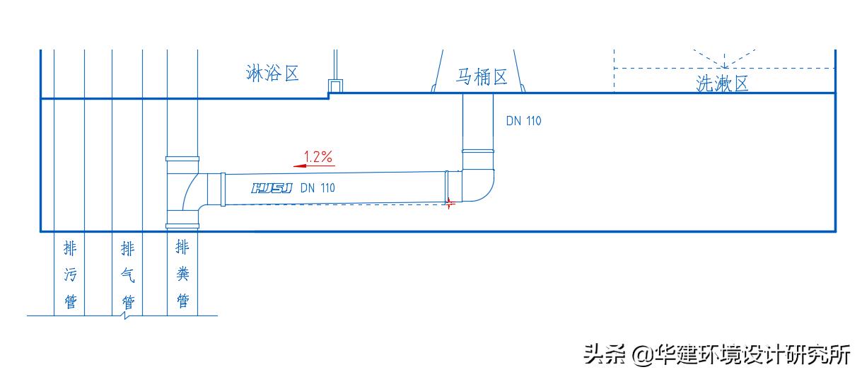 卫生间管道设计图集,卫生间坡度规范图集